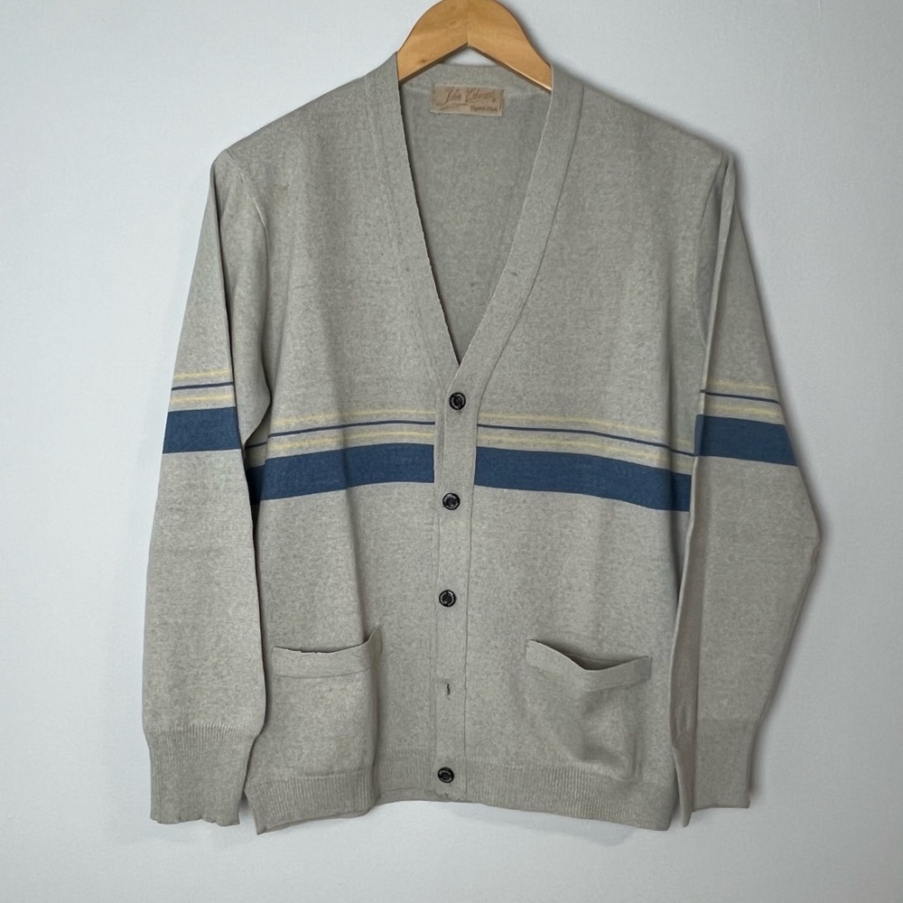 Vintage Striped Cardigan with Pockets